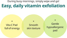 Load image into Gallery viewer, Goodal Green Tangerine Vitamin C Toner Pads with ‘5-in-1’ Effect 70Pad