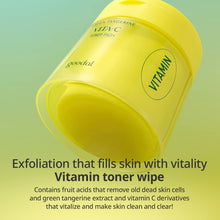 Load image into Gallery viewer, Goodal Green Tangerine Vitamin C Toner Pads with ‘5-in-1’ Effect 70Pad