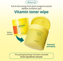 Load image into Gallery viewer, Goodal Green Tangerine Vitamin C Toner Pads with ‘5-in-1’ Effect 70Pad
