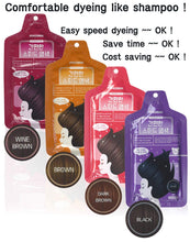 Load image into Gallery viewer, Pyeonan 5min Speed Hair Dye Hair Color (Shampoo Type) Black 5pcs in 1pack