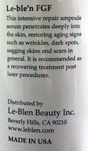 Load image into Gallery viewer, Le-Blen FGF Serum, Fibroblast Growth Factor for Anti-Aging Skin 30Ml, 60Ml,120Ml