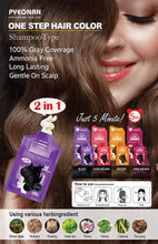 Load image into Gallery viewer, Pyeonan 5min Speed Hair Dye Hair Color (Shampoo Type) Black 5pcs in 1pack
