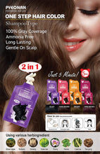 Load image into Gallery viewer, Pyeonan 5min Speed Hair Dye Hair Color (Shampoo Type) Black 5pcs in 1pack