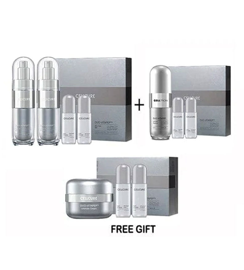 Cellcure duo-vitapep Skin Care Set + Ultimate Essence Special Set + Free Gift Ultimate Cream($210)Set