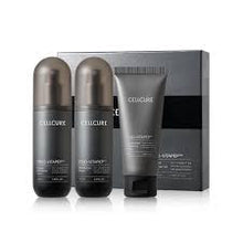 Load image into Gallery viewer, CELLCURE DUO-VATAPEP HOMME SKIN CARE SET 100ml(skin) + 100ml(fluid) + 100ml(cleansing foam)
