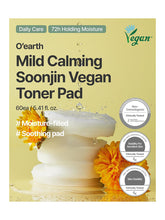 Load image into Gallery viewer, [O’earth] Mild Calming Vegan Toner Pad (90Pads)
