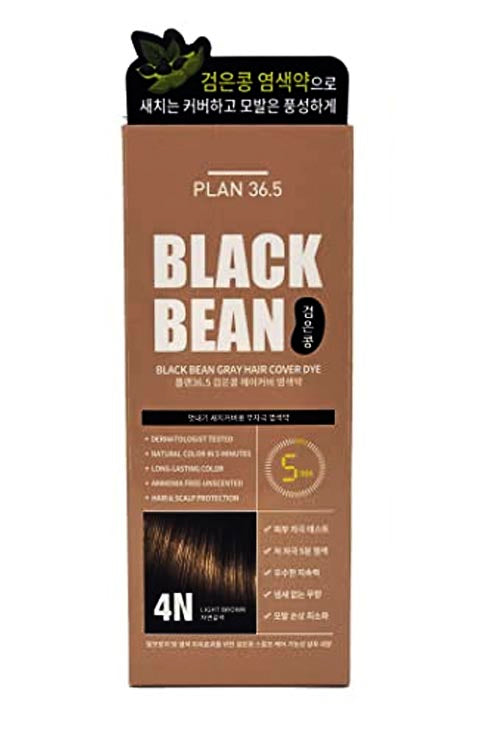 PLAN36.5 BLACK BEAN GRAY HAIR COVER DYE (4N Light Brown)