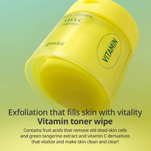 Load image into Gallery viewer, Goodal Green Tangerine Vitamin C Toner Pads with ‘5-in-1’ Effect 70Pad
