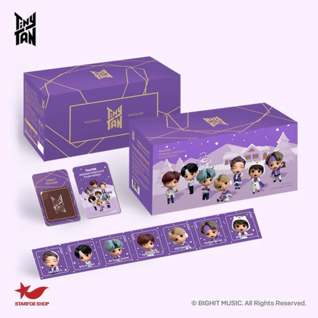 MORETHANCHOCOLATEUS  BTS TinyTan Message Chocolate Ver 2 - Purple Holidays