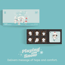 Load image into Gallery viewer, MORETHANCHOCOLATEUS  Magnet BTS TinyTan Message Chocolate - Playing With Snow
