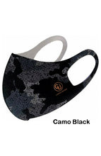 Load image into Gallery viewer, Copper Infused Face Mask Camo Black Color
