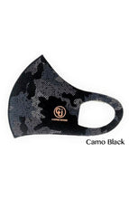 Load image into Gallery viewer, Copper Infused Face Mask Camo Black Color
