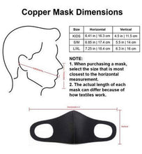 Load image into Gallery viewer, Korea Copper Infused Face Mask Black XL Size
